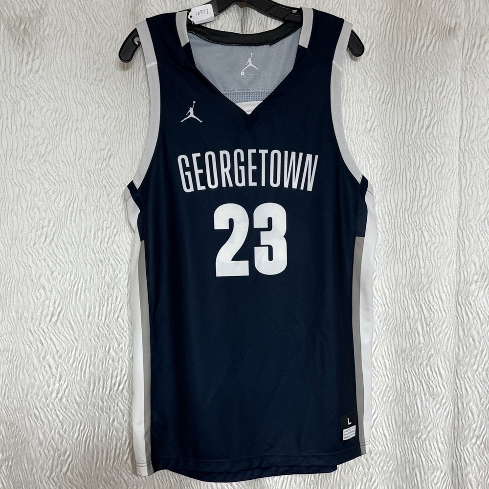 Nike Air Michael Jordan 23 Georgetown Hoyas Throwback Basketball Jersey Womens L